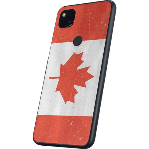 Canada Flag Distressed Google Pixel 4a Skin